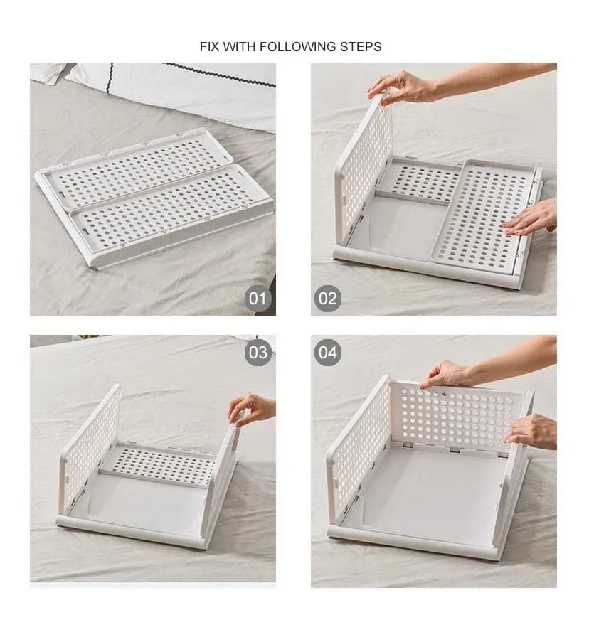 Armario Modular Plegable Por Unidad Apilable Organizador Mediano - imagen 9