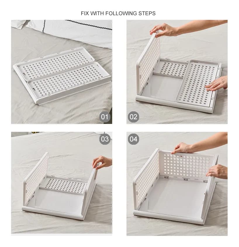 Armario Modular Chico Por Unidad Apilable Organiza Placard - Blanco - imagen 7