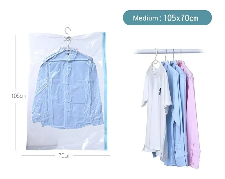 Bolsa Al Vacio Con Percha Lista Para Colgar Reduce Espacio - imagen 2