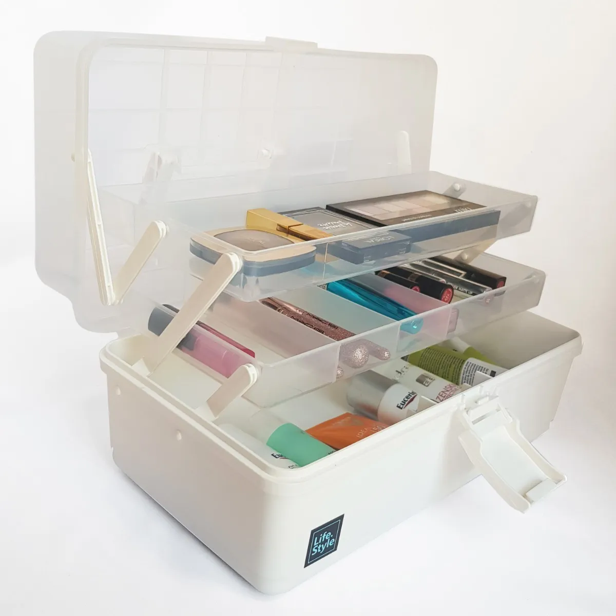 Maletín Plástico Grande Compartimientos Desplegables Interno - imagen 5