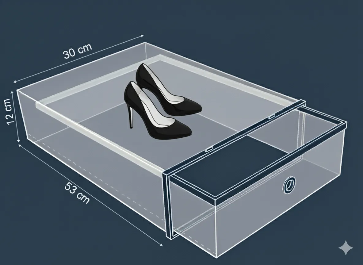 Pack X6 Cajas Guardar Botas Mujer Zapatero Apilable Moderno - Blanco - imagen 3