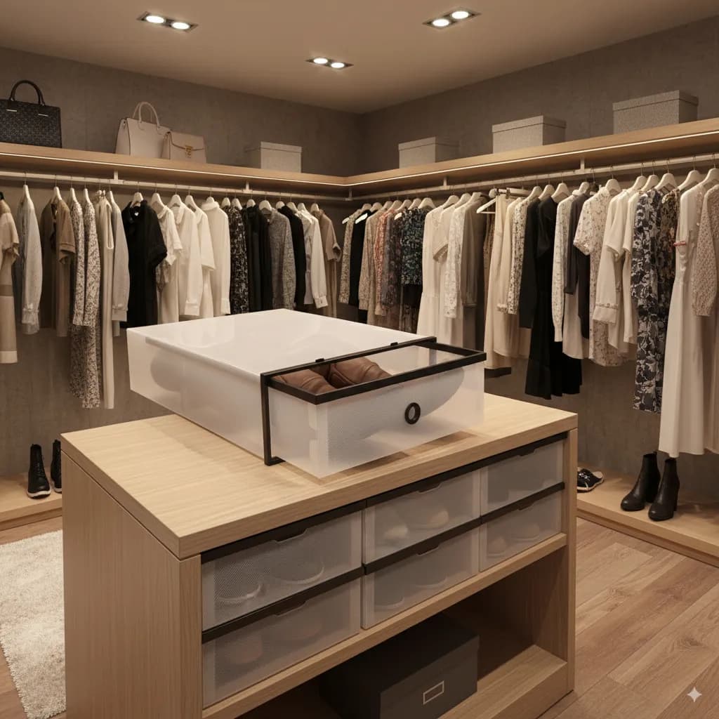 Pack X6 Cajas Guardar Botas Mujer Zapatero Apilable Moderno - Blanco - imagen 9