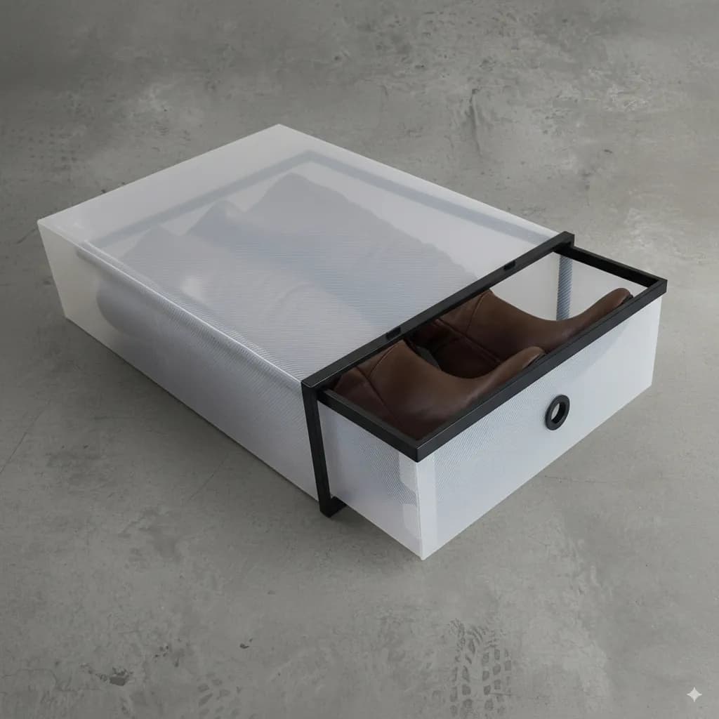 Pack X6 Cajas Guardar Botas Mujer Zapatero Apilable Moderno - Blanco - imagen 10