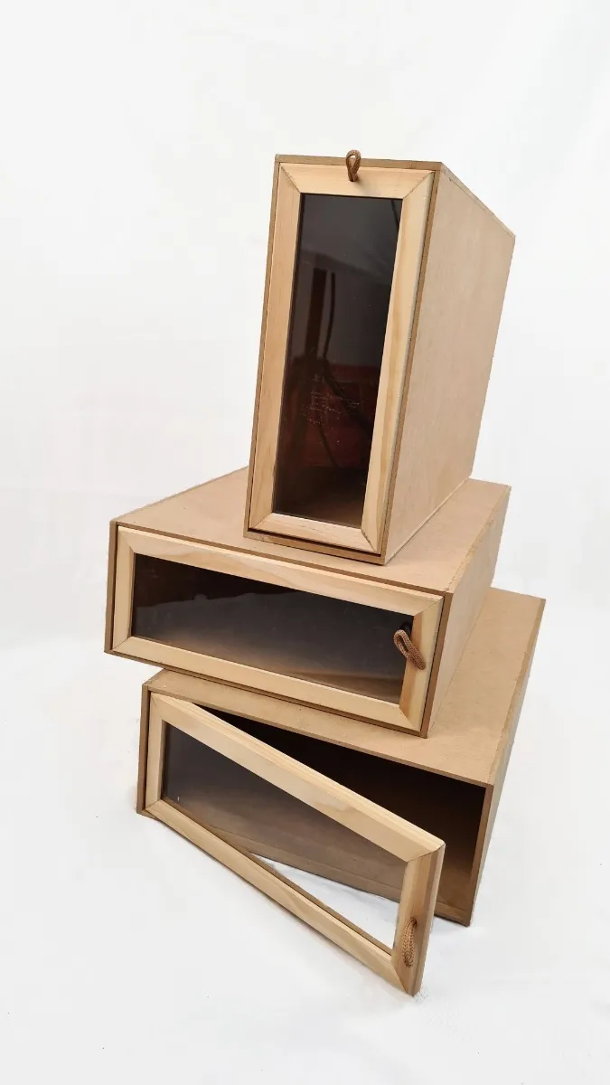 Caja Organizadora De Botas En Madera Rígidas Visor Acrílico - imagen 7