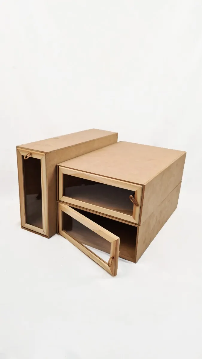 Caja Organizadora De Botas En Madera Rígidas Visor Acrílico - imagen 8