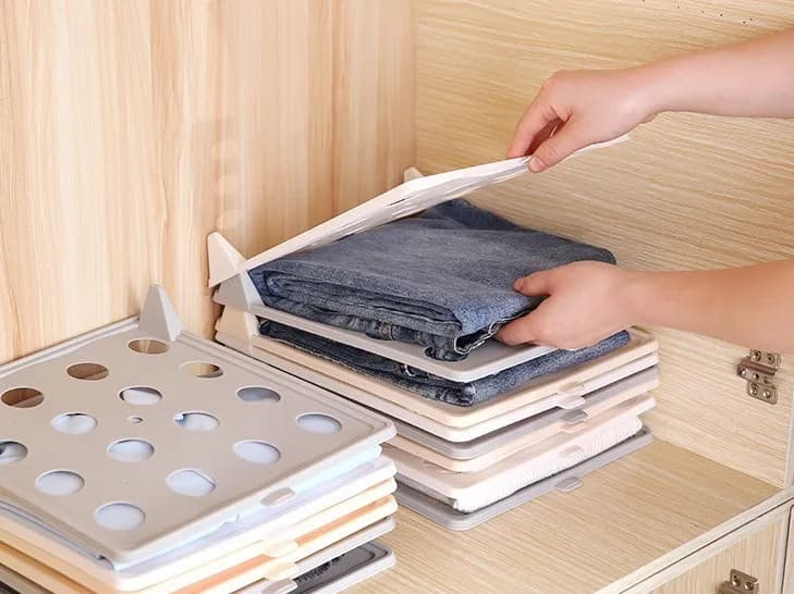 Organizador De Remeras Y Ropa Grande Pack 10 Premium Rígido - imagen 6