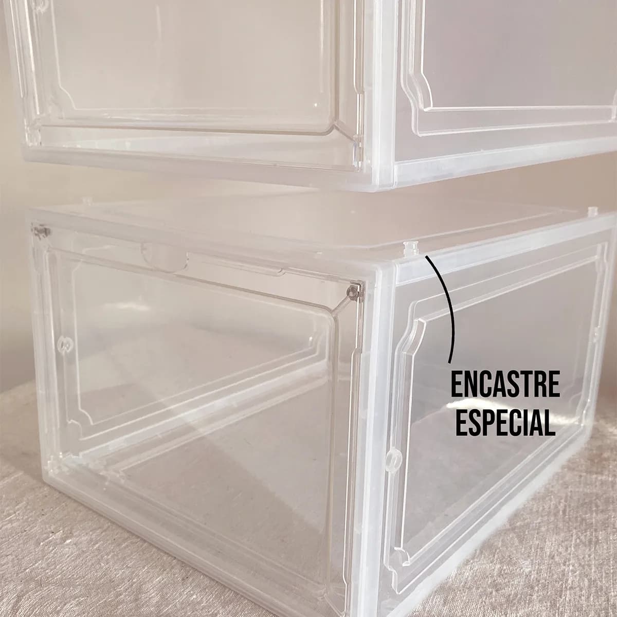 Organizador Acrilico De Zapatos Cierre Con Imanes Pack 6 - Transparente - imagen 6