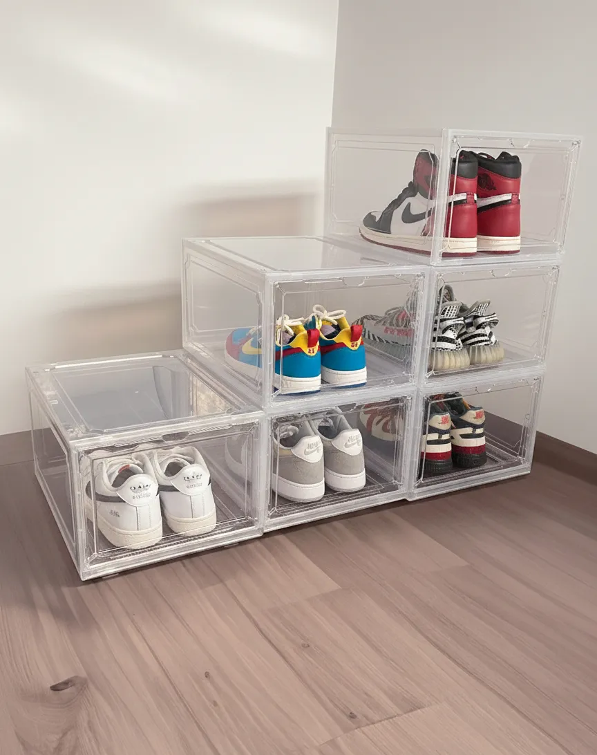 Pack X3 Box Zapatero Para Zapatillas Colección Snkrs - Cristal - imagen 6