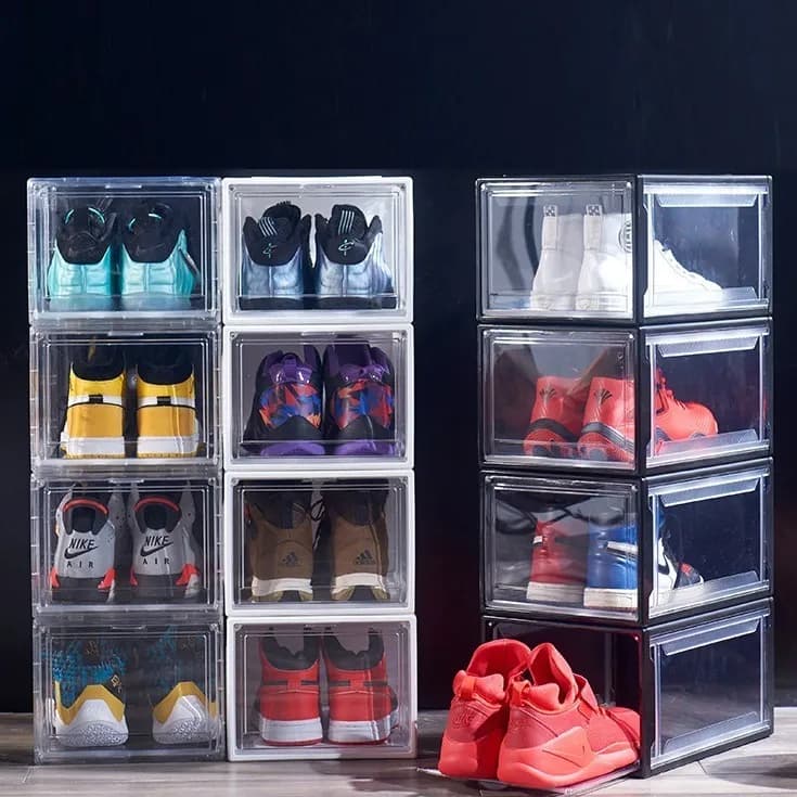 Organizador De Zapatos Acrílico Premium Pack 3 Transparente - imagen 3