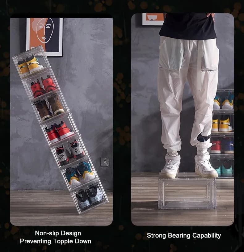 Organizador De Zapatos Acrílico Premium Pack 3 Transparente - imagen 6