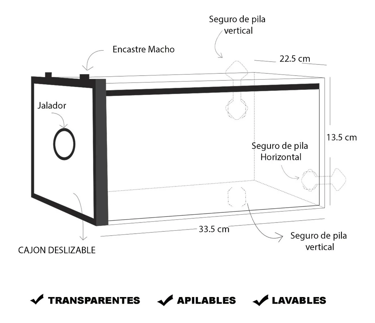 Organizador De Zapatos Cajoncito P/12 Talle 44 Transparente - imagen 2