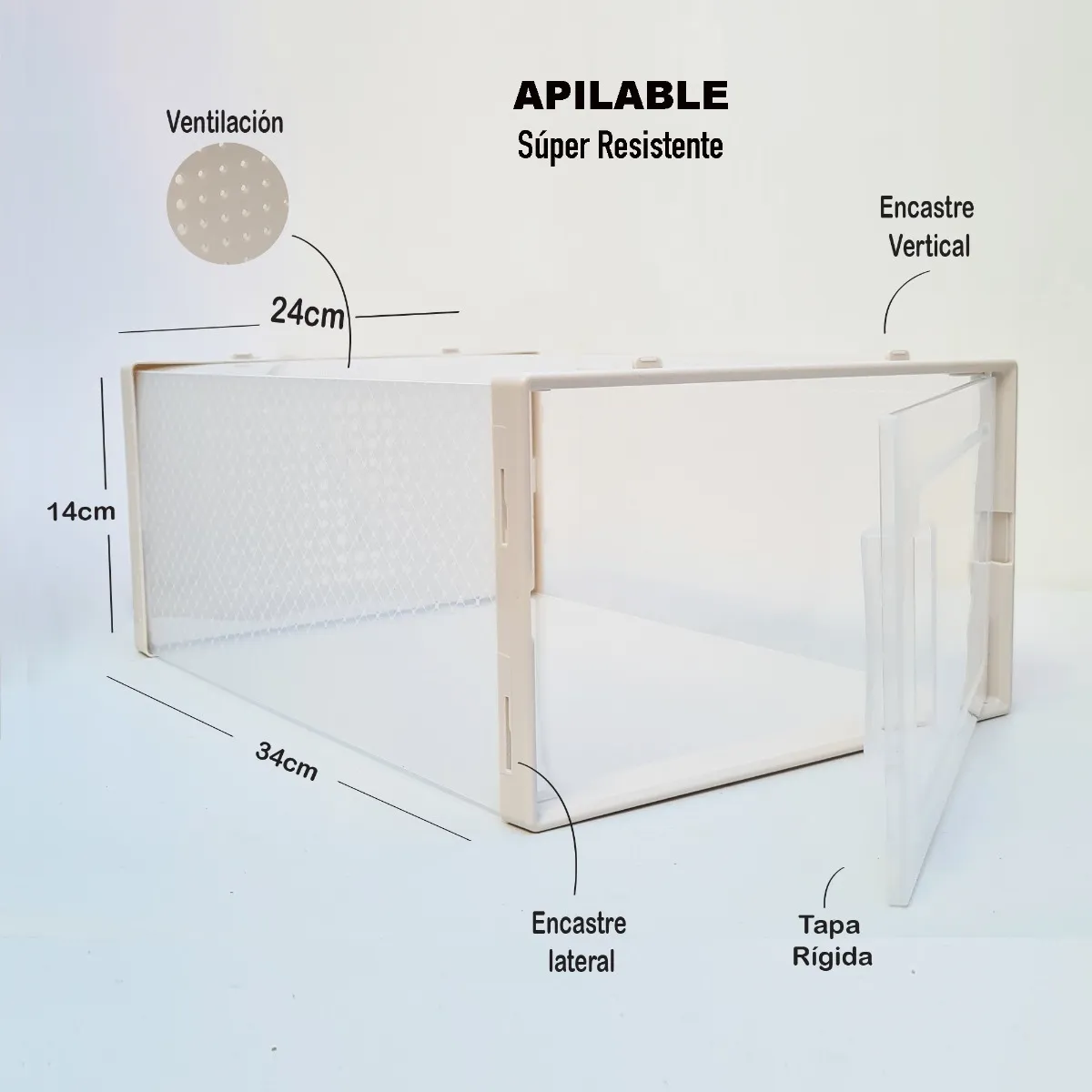 Organizador De Zapatos Estilo Japonés Pack 6 Ventilación - imagen 3