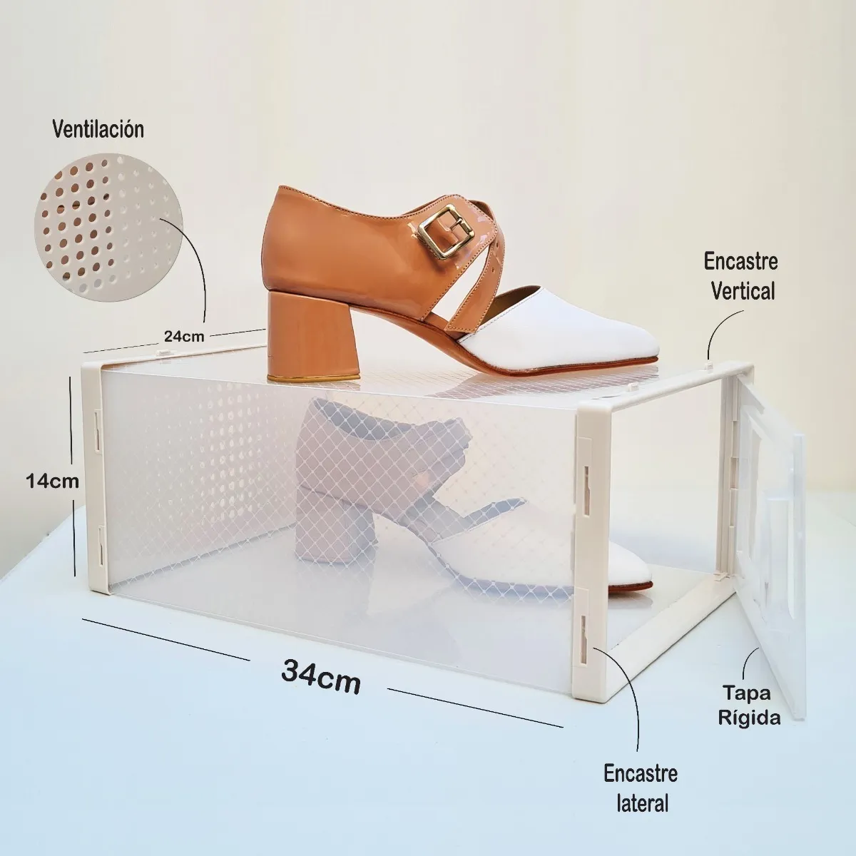 Organizador De Zapatos Estilo Japonés Pack 6 Ventilación - imagen 5