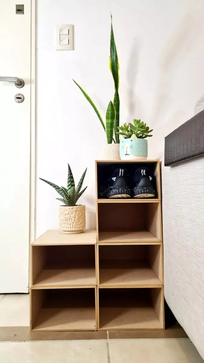 Una Unidad Caja Organizadora Zapatos Sin Tapa En Madera Lisa - imagen 8