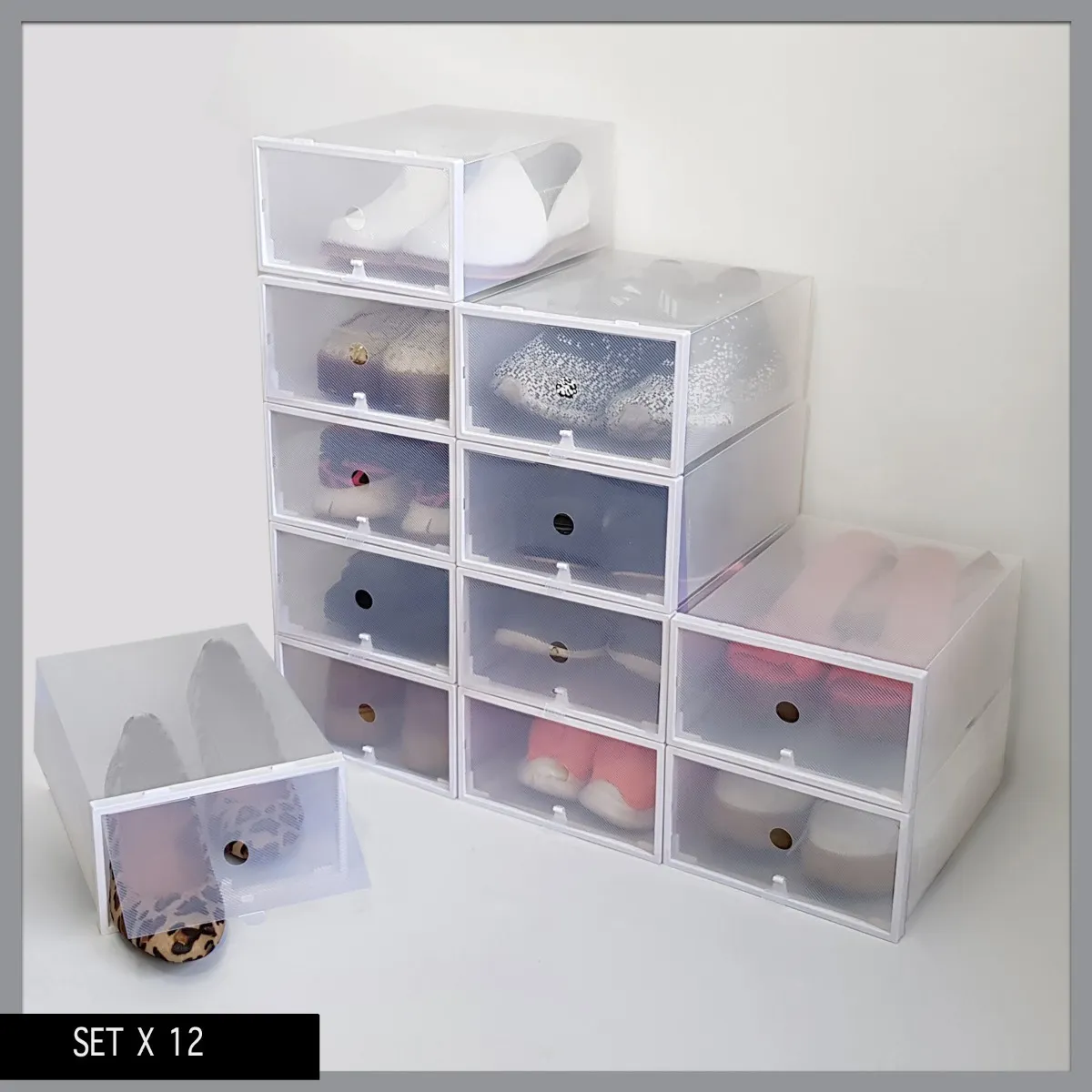 Una Unidad Organizador De Zapatos Talle 40 Transparente - imagen 10