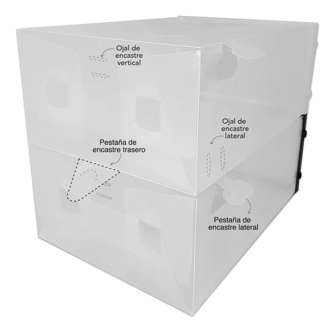 Organizador De Zapatos Tapa Rígida Pack 6 Talle 44 Premium - imagen 5