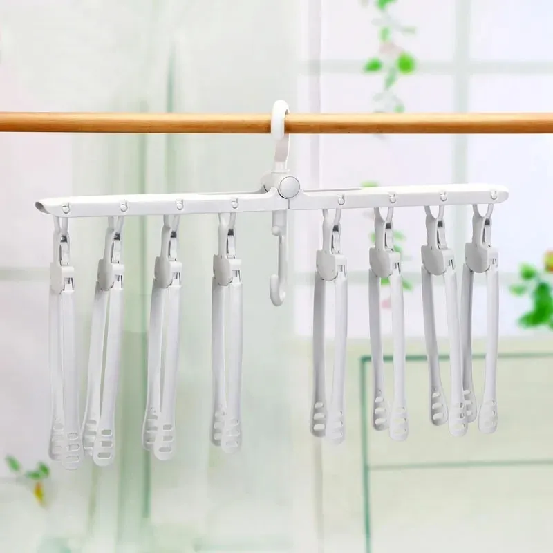 Perchero Multifunción 8 Perchas Antideslizante Plegable - imagen 8